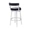 Armen Living Titana 26" Counter Height Swivel Black Faux Leather and Brushed Stainless Steel Bar Stool 840254335110 - alternate 7